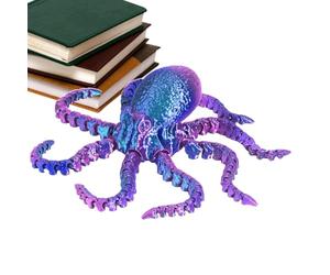 Jouet imprimé en 3D : modèle de mer articulé de 4,5 pouces, figurine de bureau flexible, océan unique, décoration animale, tentacule réaliste, cadeau de sculpture pour enfants, adultes, chou