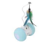 Jouet Intelligent pour Chat, Roue d'exercice Rechargeable par USB, Jouets Automatiques pour Chaton, pour Chats Silencieux, avec éclairage LED, Matériau ABS (Modèle de Chat de Fortune)