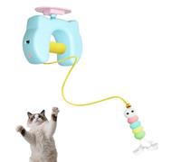 Jouet intelligent pour chat - Unité de jeu pour animaux de compagnie avec mouvement de 8 cm, appareil de jeu automatique pour chatons, activité interactive en peluche avec actes