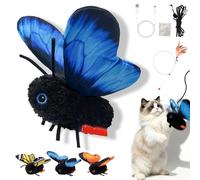Jouet interactif à détection intelligente en forme de papillon pour chat, jouet rechargeable pour chat, mouvement des ailes réaliste qui encourage le traque, la poursuite, les batailles, prend en