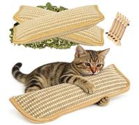 Jouet interactif à mâcher à l'herbe à chat avec herbe à chat biologique A+ de 6000 mg A+, oreiller en sisal pour chaton, griffoir et jouets d'intérieur pour chaton, rend les chats ennuyés fous avec