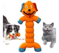 Jouet interactif à mâcher en caoutchouc pour chiot - Design animal avec bâton debout et son - Jouet couineur résistant aux morsures - Favorise des habitudes de mastication saines - Idéal pour