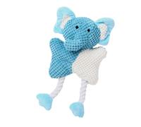 Jouet interactif à mâcher grinçant pour Chiens, Jouet de Dentition en Corde de Coton, poupée Animale en Peluche avec Surfaces texturées pour Races de remorqueur et de Divertissement