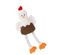 Jouet interactif à mâcher grinçant pour Chiens, Jouet de Dentition en Corde de Coton, poupée Animale en Peluche avec Surfaces texturées pour Races de remorqueur et de Divertissement
