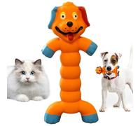 Jouet interactif à mâcher pour chiens avec grognements, jouet à mâcher en caoutchouc naturel, design d'animal sur pied, jouets pour chiens irritants avec son de grincement, mignons