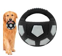 Jouet interactif avec balle à mâcher avec poignée, ballon de football pour chiens, compagnon d'entraînement de football pour chiots, races à mâcher, jouer en extérieur en intérieur | Jouet