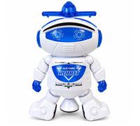 Jouet interactif - B&G INTERNATIONAL - Robot Danseur Son et Lumière 20 cm - Mouvements 360° - Son & lumières - Bleu/Blanc