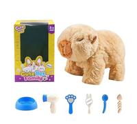 Jouet interactif Capibara : Animal de Compagnie électrique en Peluche Qui Marche, Jeu de Simulation, Compagnon électronique d'animaux pour d'âge préscolaire, Chambre à Coucher, Salon, Chambre
