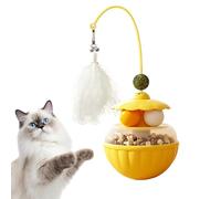 Jouet Interactif Chat, Wiebel Boule d' à Chat avec Plumes, Jouet Chat pour La Tentation, pour Soulagement du Stress Quotidien Intérieur Extérieur Mouvement Entraînement Maison