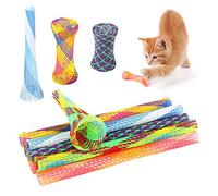 Jouet Interactif Coloré pour Chat - 25 Pcs Tube à Ressort Flexible Rétractable en Nylon Drôle pour Chaton Animal, Couleurs Aléatoires