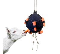 Jouet interactif de balle d'alimentation de carotte pour chevaux, chèvres, moutons - Jouets en velours noir pour stand | Fournitures pour chevaux, enrichissement amusant, ennui,