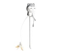 Jouet interactif de pêche pour chat avec ventouse interactive | Bâton de jeu rétractable pour chat avec 2 modes de jeu, pour les pattes en velours, pour l'occupation, l'ennui, le mur