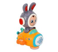 Jouet Interactif de Vaisseau Spatial à Changement de Visage de Lapin avec Lumières et Musique - Jouet électrique Rampant sur Le Ventre pour Les Tout-Petits de 2 Ans et Plus - éducatif