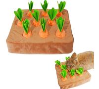 Jouet interactif d'enrichissement pour lapin, cache-cache et cherche avec carotte en peluche pour l'ennui et la stimulation, puzzle lapin pour chiots, cochons d'Inde, chaton, chaton, chinchilla