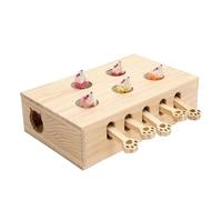 Jouet interactif en bois pour chats - Jeu de capture de chaton qui se cache et cherche | Jouet pop and pour chats et chatons d'intérieur, jeu d'activité stimulant pour le jeu du