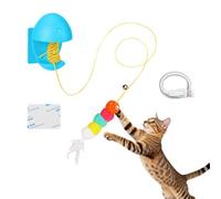 Jouet interactif en corde pour chat - Teaser électrique avec lumière et son | Corde à rétractation automatique - Jouet intelligent pour chaton - Pour chambre à coucher, bureau, placard, mur