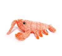 Jouet interactif en forme de homard souple pour chien, jouet interactif en peluche pour chien, un jouet indestructible qui saute et bouge convient aux chiens de taille moyenne, orange