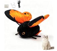 Jouet interactif en forme de papillon pour chat, jouet flottant activé au | Simulation d'aile flottante activée par le toucher pour une chasse instinctive aux chats d'intérieur