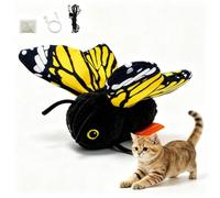 Jouet interactif en forme de papillon pour chat, jouet flottant activé par | Simulation d'aile flottante activée par le toucher pour une chasse instinctive aux chats d'intérieur