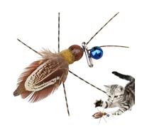 Jouet interactif en plumes de rechange pour chat | Fournitures de mastication en forme de luciole pour chaton, outil de jeu pour la maison