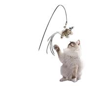 Jouet interactif for chat en forme d'oiseau de simulation, amusant, en forme de bâton, en forme d'oiseau à plumes et de clochettes, jouet à ventouse for chaton, accessoires for animaux de compagnie(Bi
