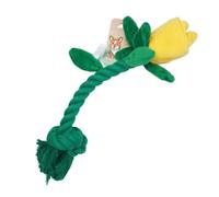 Jouet interactif Multifonctionnel pour Chien en Forme de Rose, Jeu de Dentition en Peluche, Soin des Dents pour mâcheurs agressifs, Indestructible avec Son