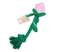 Jouet interactif Multifonctionnel pour Chien en Forme de Rose, Jeu de Dentition en Peluche, Soin des Dents pour mâcheurs agressifs, Indestructible avec Son