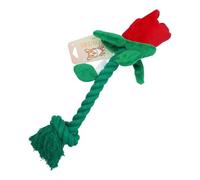 Jouet interactif Multifonctionnel pour Chien en Forme de Rose, Jeu de Dentition en Peluche, Soin des Dents pour mâcheurs agressifs, Indestructible avec Son