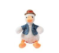 Jouet interactif parlant, chantant et dansant D Uck, amusant, répète ce que vous dites, marche D Uck, jouet interactif d'intérieur, parlant, chantant et dansant D Uck, cadeau de Pâques (White, 25cm)