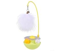 Jouet interactif passionnant pour chat avec herbe à chat et plume pour chats actifs (jaune)