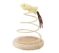 Jouet interactif Pliable pour Chat, Plaque à Ressort, Haute élasticité, Jouet à gratter Stable pour Chat Debout avec Plaque à Ressort en Spirale pour Chats d'intérieur, Peluche (Poisson)