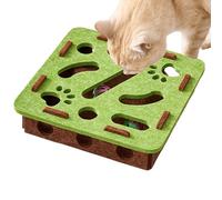 Jouet interactif pour chat | 1 boîte de jeu labyrinthe pour chat | 30 x 30 x 7,5 cm | Jeu à gratter avec cloche | Exercice et activité de dentition pour chaton, chiot, grande race | Maison, salon