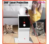 Jouet interactif pour chat - AKOZON - Robot Laser 360 - Projection laser 360° - Batterie 800 mA rechargeable - 3 vitesses