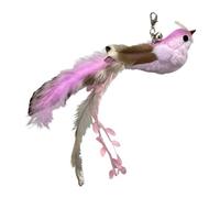 Jouet interactif pour chat avec oiseau, plumes, stimulant, avec clochette, pour lutter contre l'ennui et l'exercice