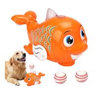 Jouet interactif pour chat, balle automatique pour chat avec lumières LED et musique - Poissons qui marchent, jouets électriques intelligents pour intérieur et extérieur, voyage