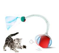 Jouet interactif pour chat - Balle de jeu interactive avec queue pour chat - Jouet intelligent - Auto-occupation - Rechargeable - Jouet électrique automatique pour chats et chiens