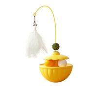 Jouet interactif pour chat | Boule d'herbe à chat avec plumes pour chaton Wiebel | Jouet pour chat pour la séduction | Pour soulager le stress quotidien intérieur extérieur exercice entraînement à la