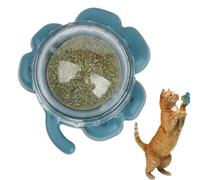 Jouet interactif pour chat - Boule d'herbe à chat - Boule de poisson pour chat - Jouet rotatif - Jouet mural - Pour la maison, les pieds de chaise, les sols, le salon