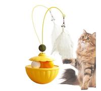 Jouet Interactif pour Chat | Canne à Plume Automatique Secouante avec Balles de Cataire,Jouet d'Exercice pour Chats - pour Chaton Petit, Moyen, Grand, Cours, Porches, Jardins, Pelouse, Intérieur