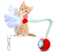 Jouet interactif pour chat électrique, balle électrique pour chat pour | Balle automatique pour chat avec USB, jouet intelligent pour chat pour s'occuper soi-même, 3 modes et évitation des obstacles