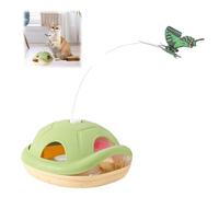 Jouet interactif pour chat en forme de papillon flottant avec plumes pour entraînement amusant de votre animal de compagnie, stimule la curiosité, encourage les compétences de chasse, s'engager toute
