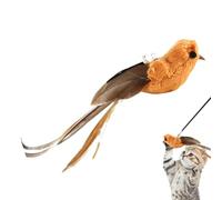 Jouet interactif pour chat et oiseau - Baguette à mâcher pour chaton | Accessoire d'exercice dynamique pour félin fabriqué avec un plumage flottant et des textures organiques pour éveiller les