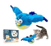 Jouet interactif pour chat Flying Bird 2026, avec ailes rabattables, simulation électrique et interactive pour chatons ou petits chiens, bleu
