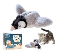Jouet interactif pour chat Flying Bird 2026 - Simulation électrique - Simulation interactive - Jouet électrique pour chatons ou petits chiens (gris)