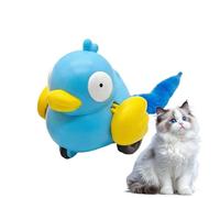 Jouet Interactif Pour Chat - Forme D'oiseau À Remonter, Longue Queue En Peluche, Teaser Félin Actif | Proie De Chasse Robotisée, Trieur D'enrichissement Par Stimulation Mentale, Outil De Prévention De