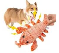 Jouet interactif pour chat, homard mobile motorisé avec mouvement de claquement et de mouvement, jouet électronique en peluche, orange