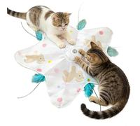 Jouet Interactif pour Chat Intérieur - Interactif et rechargeable par USB | Jeu engageant pour Chats à activation tactile | Pour taille moyenne, chatons, cours, porches, jardins, pelouses, intérieur,