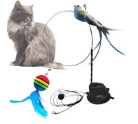 Jouet interactif pour chat - Jouet interactif pour chat - pour oiseaux - Accessoires pour chaton - Support mural stimulant physiquement - Fournitures pour animaux de compagnie pour l'ennui et
