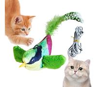 Jouet interactif pour chat - Jouet pour chat | Jouet pour chat simulé | Jouet automatique pour chat | Jouet pour chat à plumes | Jouet pour chaton activé au toucher avec plumes | Jouets pour chaton |