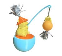 Jouet interactif pour chat - Jouets pour chat avec plumes | Rotation à 360 degrés | Jouet pour chaton pour la chasse, la simulation, la stimulation mentale, le grattage, l'exercice de jeu - 14 x 11 x